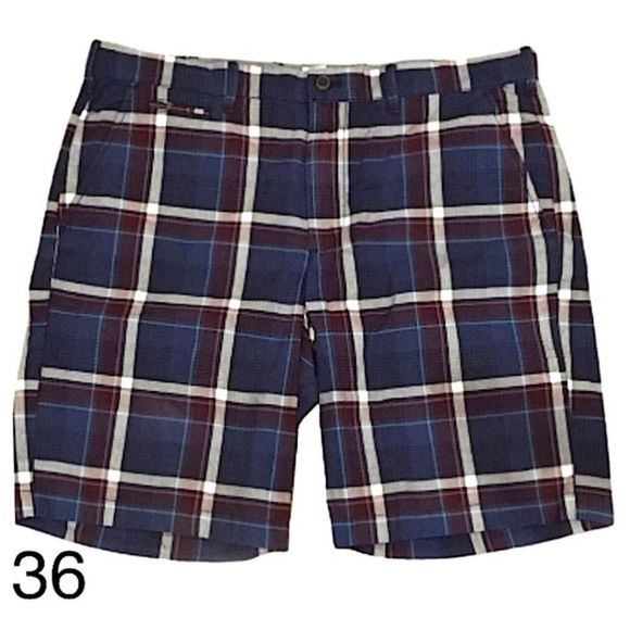 GAP Plaid Mens Flat Front Shorts NWT Sz 36 - Picture 1 of 8